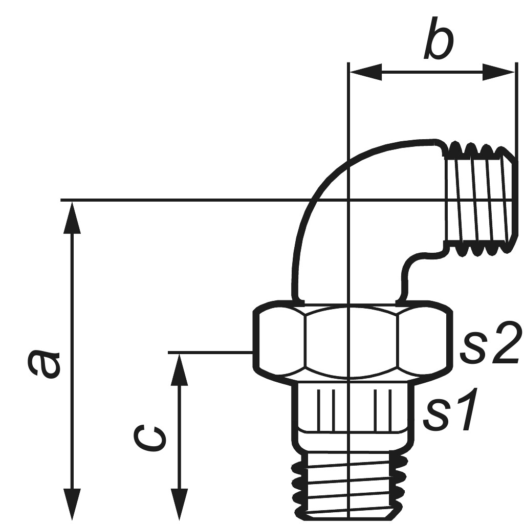 GF  103  union elbow  1    " black